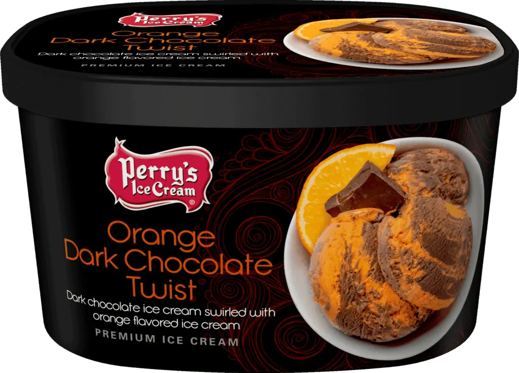 orange dark chocolate twist ice cream