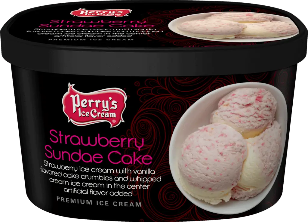 strawberry sundae cake ice cream