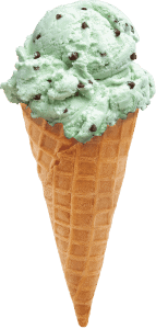 mint ting a ling ice cream cone