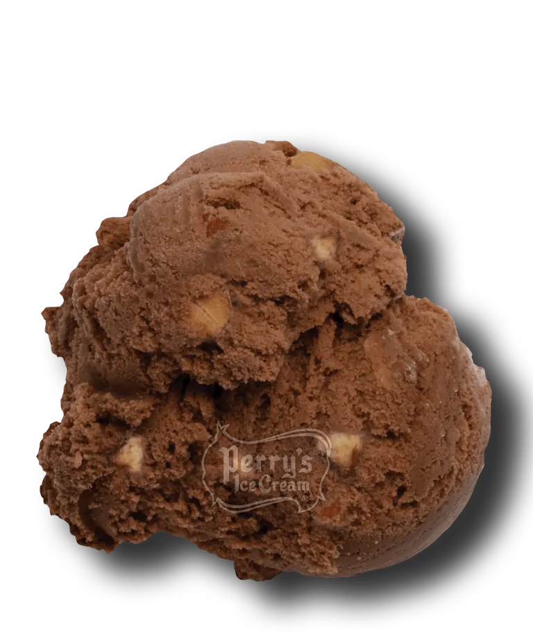 chocolate almond ice cream scoop