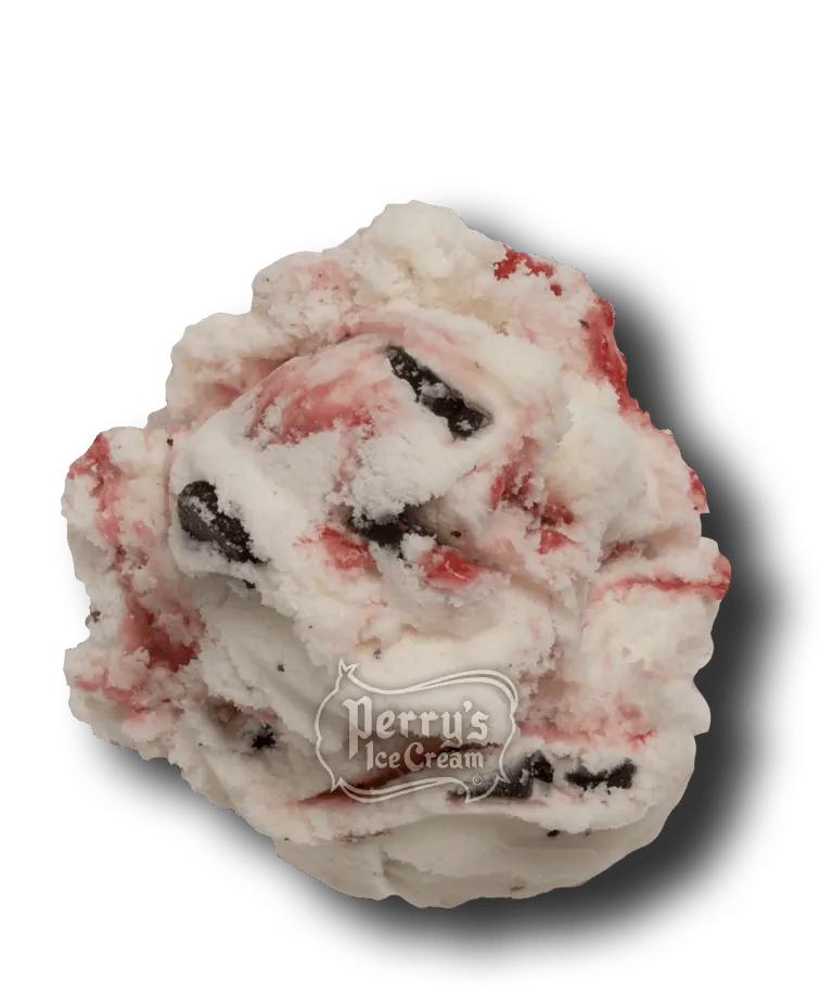 raspberry truffle frozen yogurt scoop