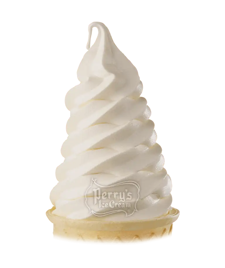 vanilla custard ice cream cone
