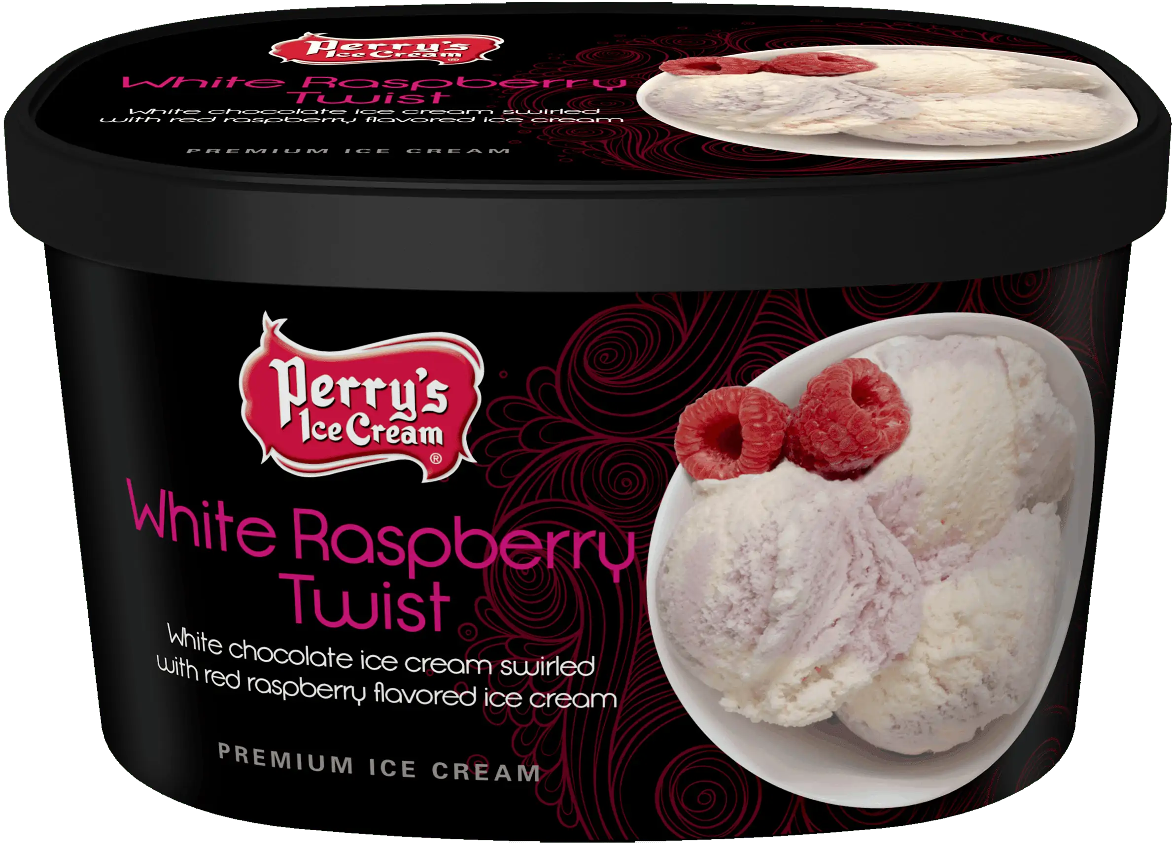 White Raspberry Twist Ice Cream - Perry's Ice Cream | Products