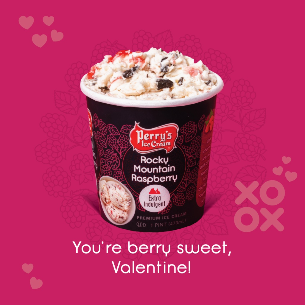 Rocky Mountain Raspberry Valentine's Day Card