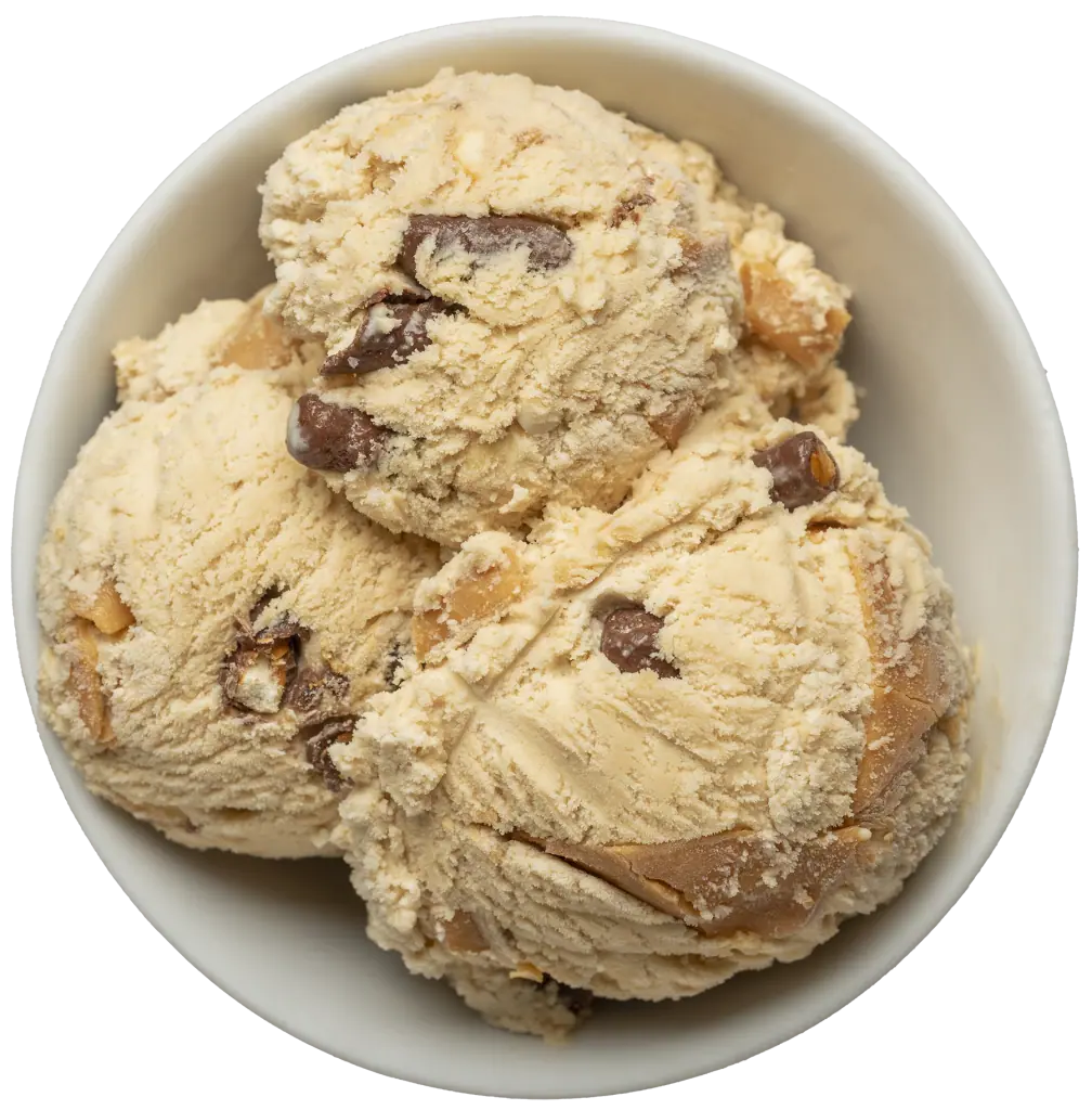 Bowl of Gold Bar Ice Cream