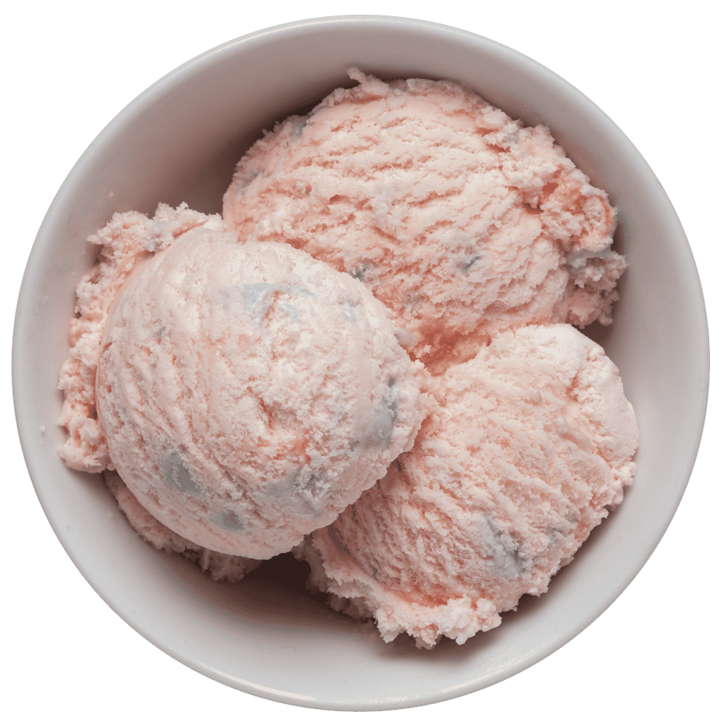 Bowl of Peppermint Stick Ice Cream
