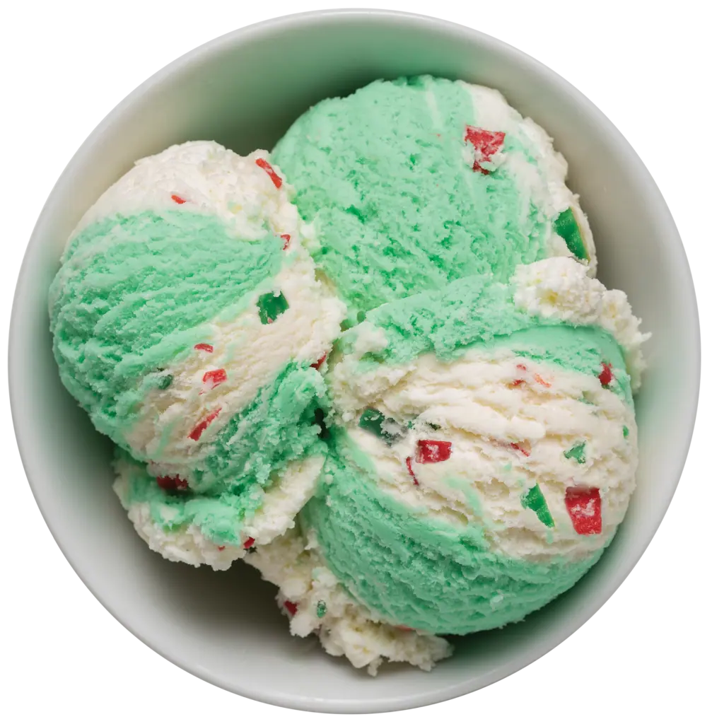 Bowl of White Christmas Ice Cream